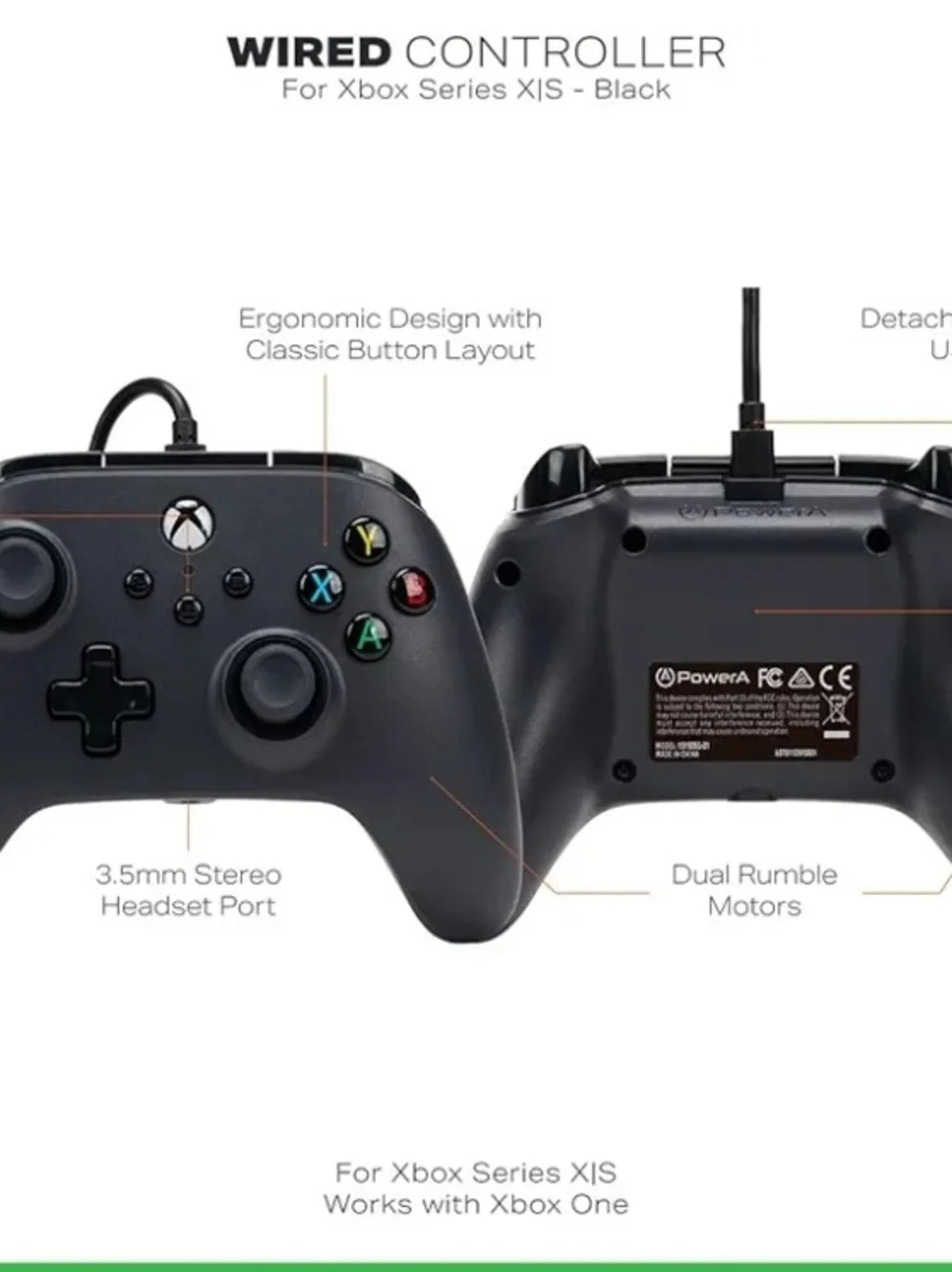 Xbox Wired Controller - Dark Gray